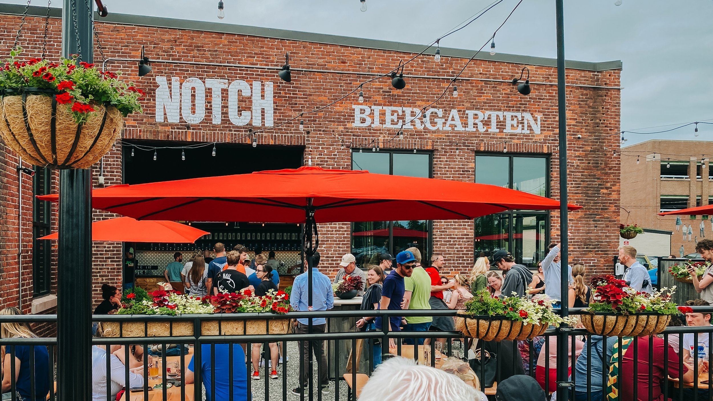 An outside view of the Notch Brewery and Tap Room