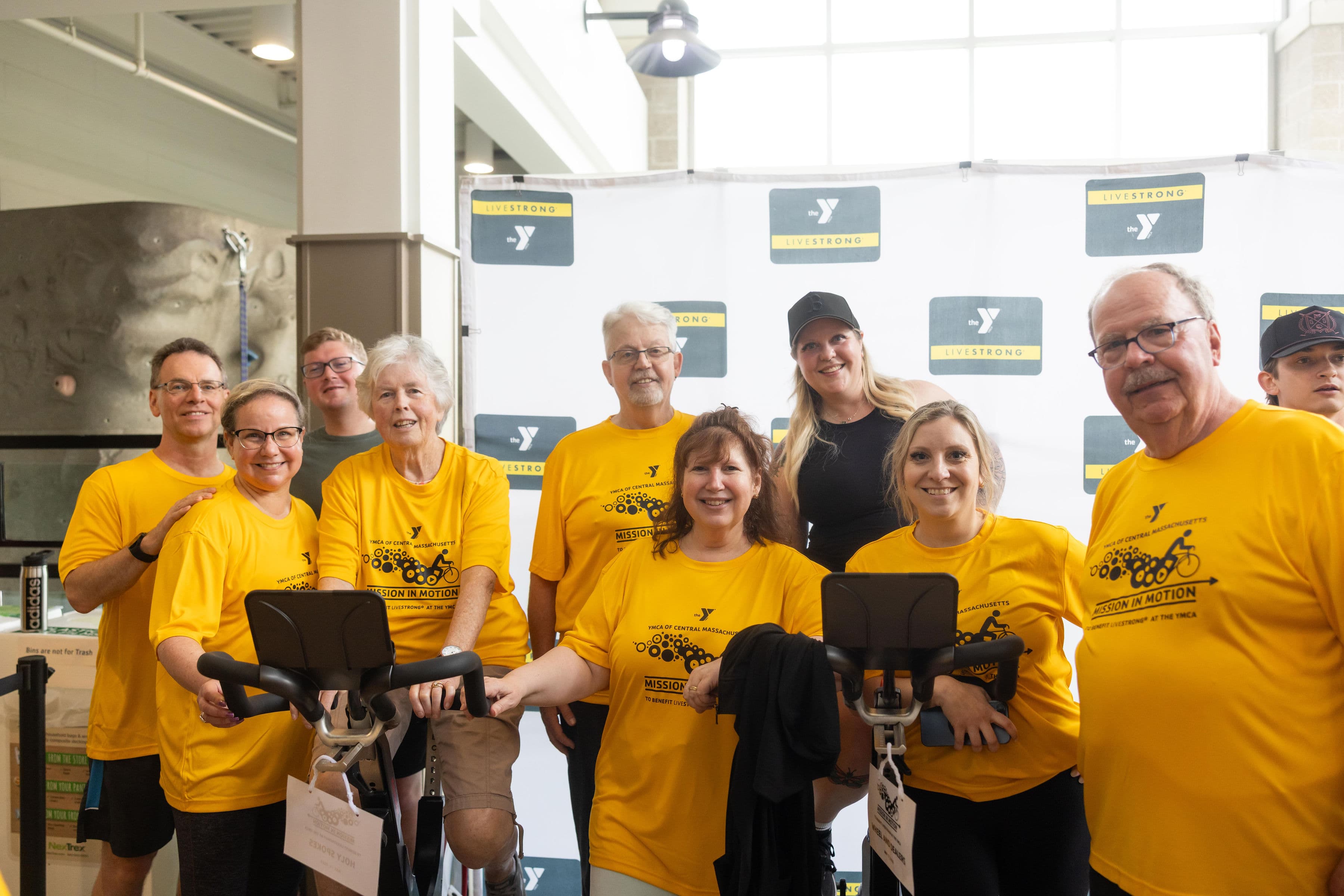 Photo of a group of people at our fundraising event called Mission In Motion.